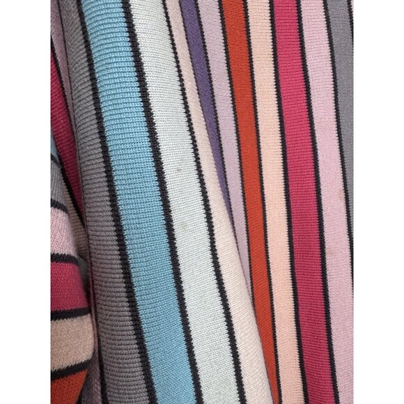 Marc Jacobs Bright Multi Stripe Sweater Boat Neck Cotton Women Medium - Picture 11 of 13